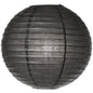 Black 6 Inch Round Parallel Ribbed No Frills Paper Lantern Set of 10 - PaperLanternStore.com - Paper Lanterns, Decor, Party Lights & More
