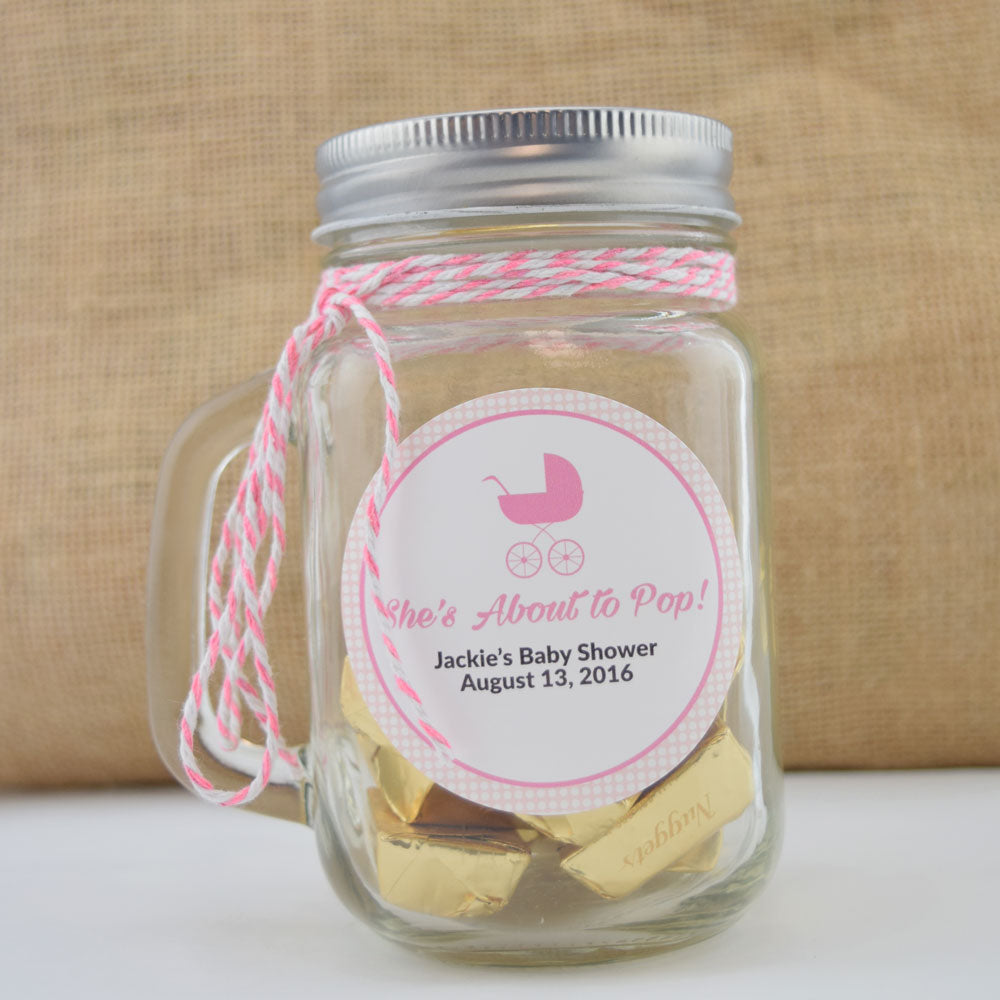 Case of 48 | Small Mason Jar Mug w/ Handle, Lid (1 Pint / 16 oz) - Great for Crafting and Favors - PaperLanternStore.com - Paper Lanterns, Decor, Party Lights & More