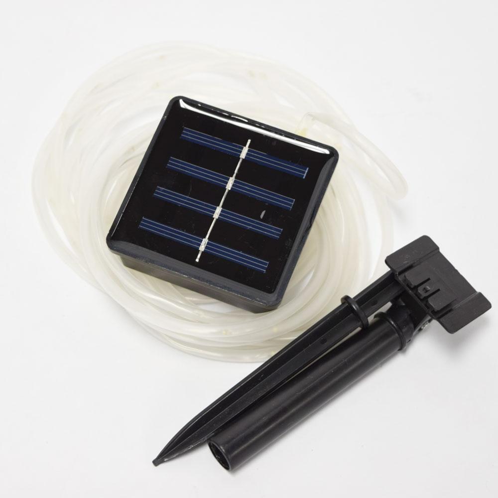 50 Warm White LED Solar Powered Garden Stake Rope Tube String Light  w/ Light Sensor (16.5 FT) - PaperLanternStore.com - Paper Lanterns, Decor, Party Lights & More