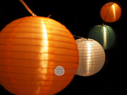 10" St. Patrick's Day Shimmering Nylon Lantern String Light COMBO Kit (21 FT) - PaperLanternStore.com - Paper Lanterns, Decor, Party Lights & More