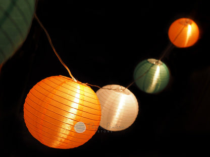 10" St. Patrick's Day Shimmering Nylon Lantern String Light COMBO Kit (21 FT) - PaperLanternStore.com - Paper Lanterns, Decor, Party Lights & More