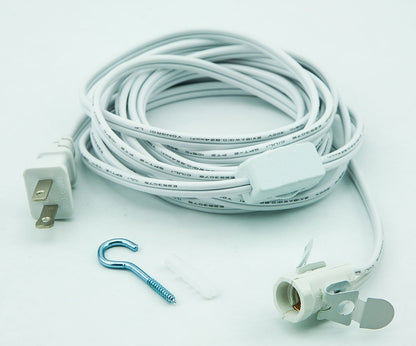 Fine Line Premium Paper Lantern Pendant Light Cord Kit with G50 Warm White LED Bulb