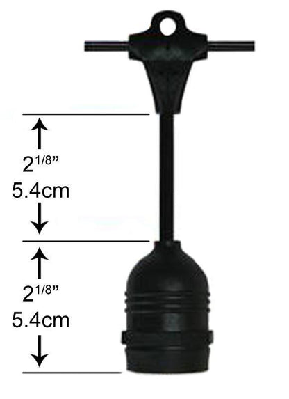 24 Suspended Socket Outdoor Commercial String Light Set, 54 FT Black Cord w/ 0.8-Watt Shatterproof LED Bulbs, Weatherproof SJTW