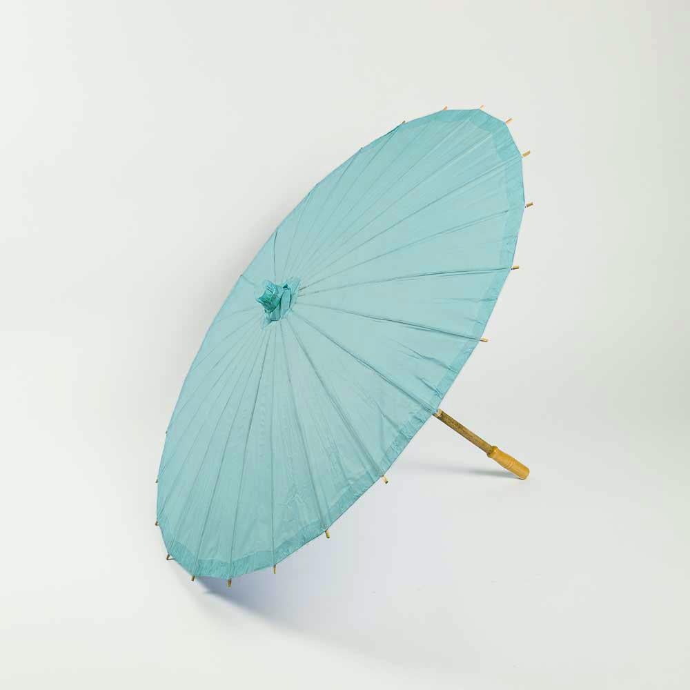 32" Teal Green Paper Parasol Umbrella - PaperLanternStore.com - Paper Lanterns, Decor, Party Lights & More