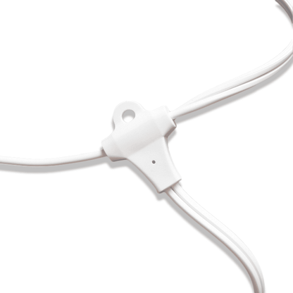 Triple Socket White Weatherproof Outdoor Pendant Light Lamp Cord for Lanterns, Switch, 19 FT