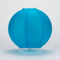 Turquoise Blue Round Centerpiece Candle Lantern w/ Fine Lines - PaperLanternStore.com - Paper Lanterns, Decor, Party Lights & More