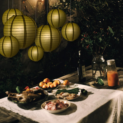 Ultimate 20pc Gold Paper Lantern Party Pack - Assorted Sizes of 6, 8, 10, 12 for Weddings, Birthday, Events and Decor - PaperLanternStore.com - Paper Lanterns, Decor, Party Lights & More