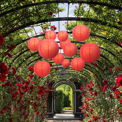 Ultimate 20pc Red Paper Lantern Party Pack - Assorted Sizes of 6, 8, 10, 12 for Weddings, Birthday, Events and Decor - PaperLanternStore.com - Paper Lanterns, Decor, Party Lights & More