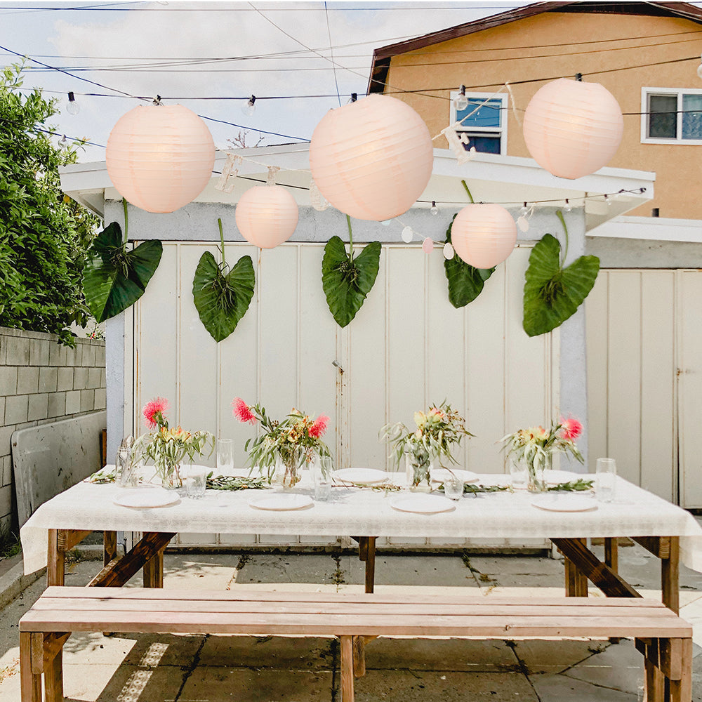 Ultimate 20pc Rose Quartz Pink Paper Lantern Party Pack - Assorted Sizes of 6, 8, 10, 12 for Weddings, Birthday, Events and Decor - PaperLanternStore.com - Paper Lanterns, Decor, Party Lights & More