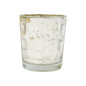 Vintage Mercury Glass Candle Holder (3-Inch, Tess Design, Silver) - for use with Tea Lights - for Home Décor, Parties and Wedding Decorations - PaperLanternStore.com - Paper Lanterns, Decor, Party Lights & More