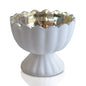 Vintage Mercury Glass Candle Holder (3-Inch, Suzanne Design, Sundae Cup Motif, Antique White) - For Use with Tea Lights - Home Decor and Wedding Decorations - PaperLanternStore.com - Paper Lanterns, Decor, Party Lights & More