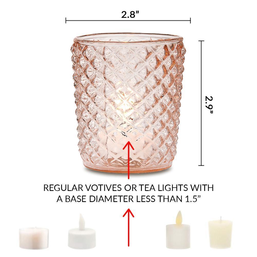 Mercury Glass Tealight Holder (3-Inch, Zariah Design, Pearl White) - For Use with Tea Lights - For Home Decor, Parties and Wedding Decorations - PaperLanternStore.com - Paper Lanterns, Decor, Party Lights & More