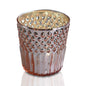 Vintage Mercury Glass Tealight Holder (2.75-Inch, Ophelia Design, Rose Gold Pink) - For Use with Tea Lights - For Home Decor, Parties and Wedding Decorations - PaperLanternStore.com - Paper Lanterns, Decor, Party Lights & More