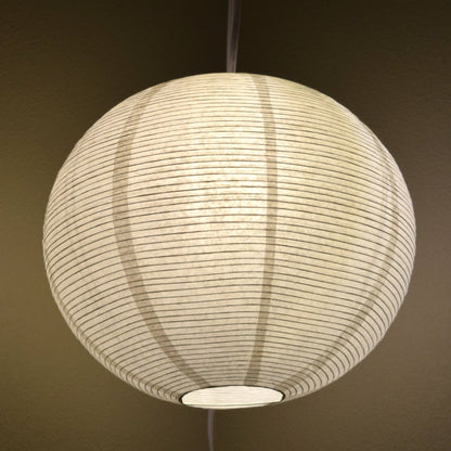 Fine Line Premium Paper Lantern Pendant Light Cord KIT with S14 Warm White LED Bulb