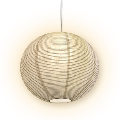 Fine Line Premium Paper Lantern Pendant Light Cord KIT with S14 Warm White LED Bulb