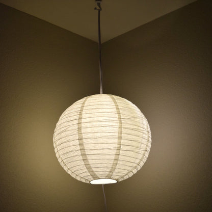 Crepe Premium Paper Lantern Pendant Cord Kit with S14 Warm White LED Bulb