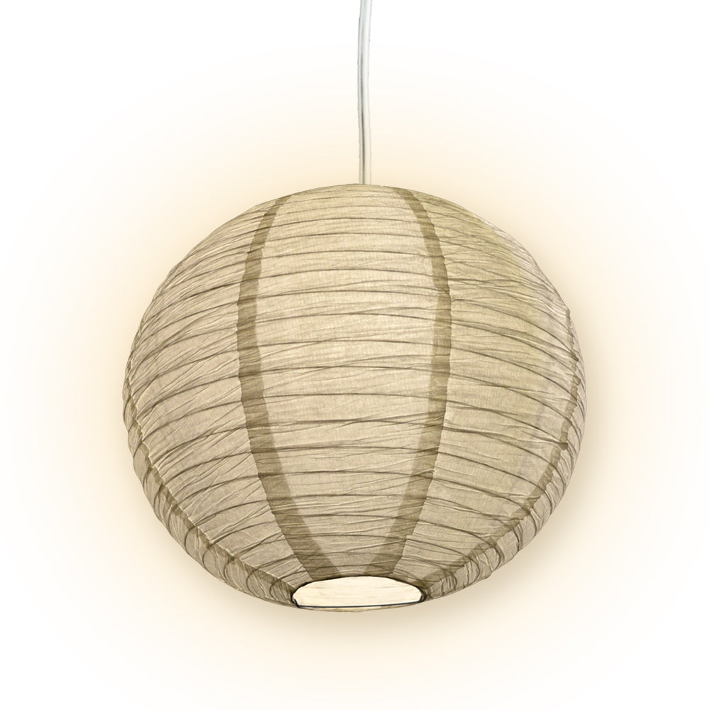 Crepe Premium Paper Lantern Pendant Light Cord Kit with G50 Warm White LED Bulb