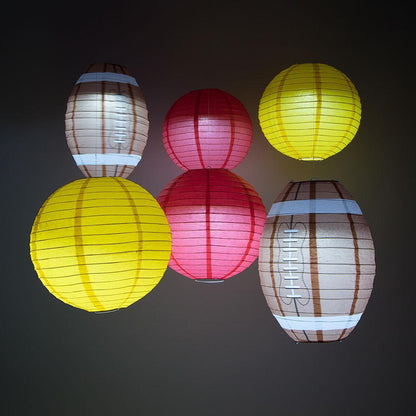 Washington Pro Football Paper Lanterns 6pc Combo Tailgating Party Pack (Red/Yellow)  - by PaperLanternStore.com - Paper Lanterns, Decor, Party Lights & More