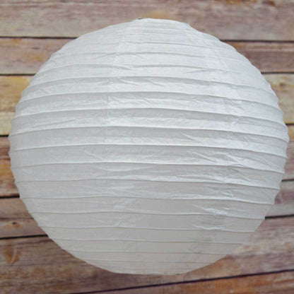 8" Wedding Paper Lantern String Light Decoration COMBO Kit (12 FT, EXPANDABLE, White Cord) - PaperLanternStore.com - Paper Lanterns, Decor, Party Lights & More
