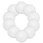 BULK PACK (10) 12" White Round Paper Lanterns, Even Ribbing, Hanging Decoration - PaperLanternStore.com - Paper Lanterns, Decor, Party Lights & More