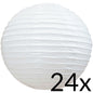 BULK PACK (24) 48" White Jumbo Round Paper Lanterns, Even Ribbing, Chinese Hanging Wedding & Party Decoration - PaperLanternStore.com - Paper Lanterns, Decor, Party Lights & More