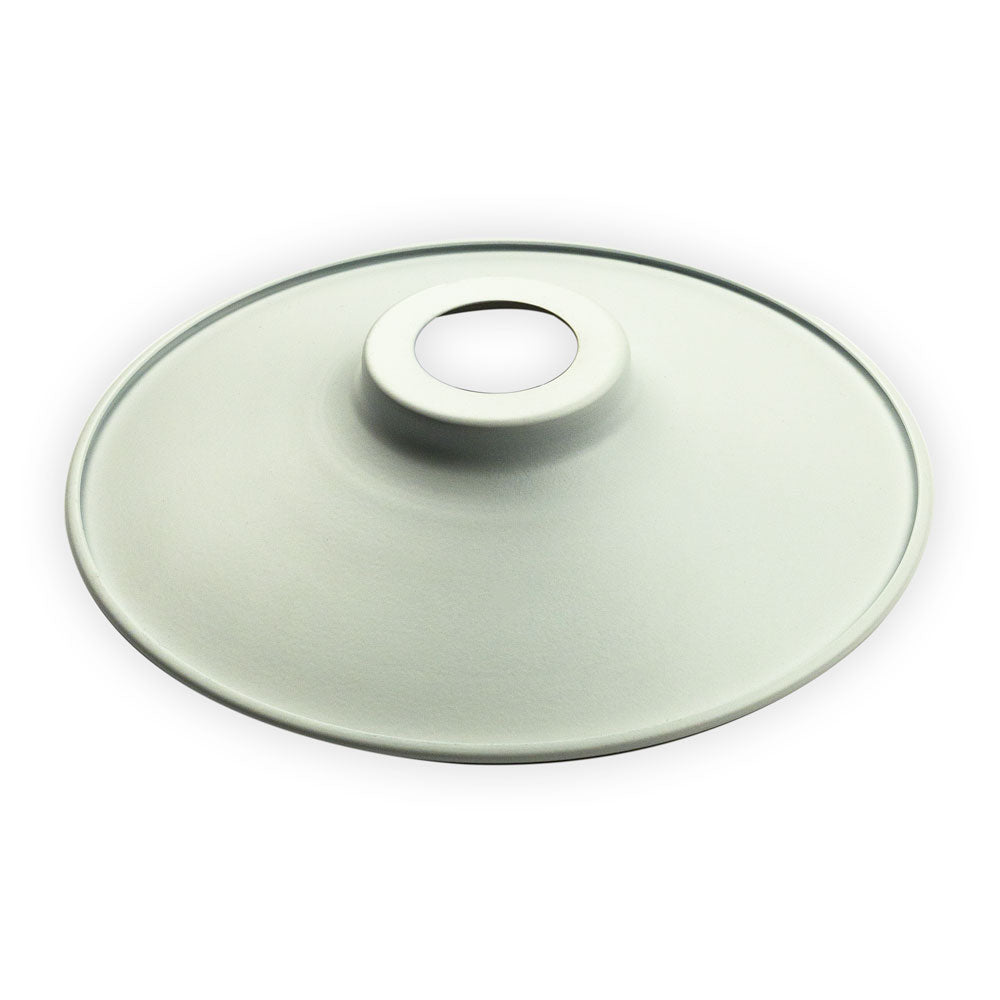 Classic Metal Patio Light Bulb Shade Cover for Outdoor Commercial String Lights, E26, White - PaperLanternStore.com - Paper Lanterns, Decor, Party Lights & More