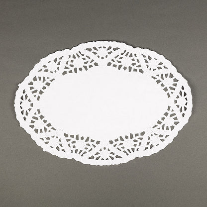 9" Oval White Lace Paper Doilies Disposable Party Table Decor (50-PACK) - PaperLanternStore.com - Paper Lanterns, Decor, Party Lights & More