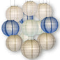 Winter Celebration Party Pack Parallel Ribbed Paper Lantern Combo Set (12 pc Set) - PaperLanternStore.com - Paper Lanterns, Decor, Party Lights & More