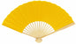 BULK PACK (50) 9" Yellow Silk Hand Fans for Weddings - PaperLanternStore.com - Paper Lanterns, Decor, Party Lights & More