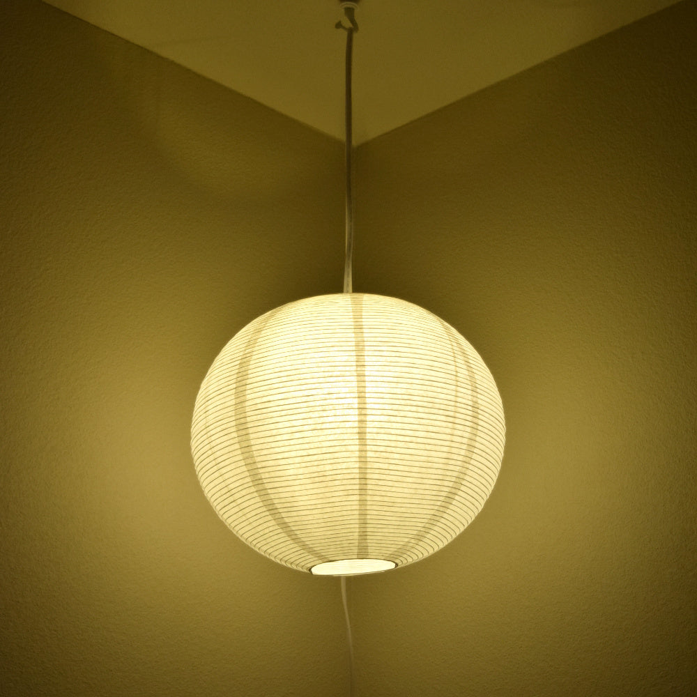 Fine Line Premium Paper Lantern Pendant Light Cord Kit with G50 Yellow LED Bulb