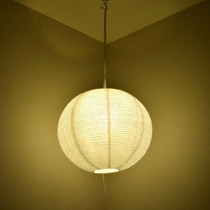 Fine Line Premium Paper Lantern Pendant Light Cord Kit with G50 Yellow LED Bulb