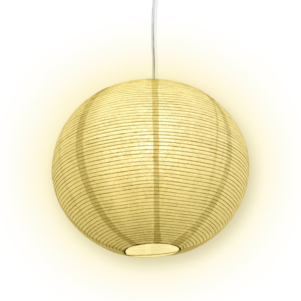 Fine Line Premium Paper Lantern Pendant Cord Kit with S14 Yellow LED Bulb