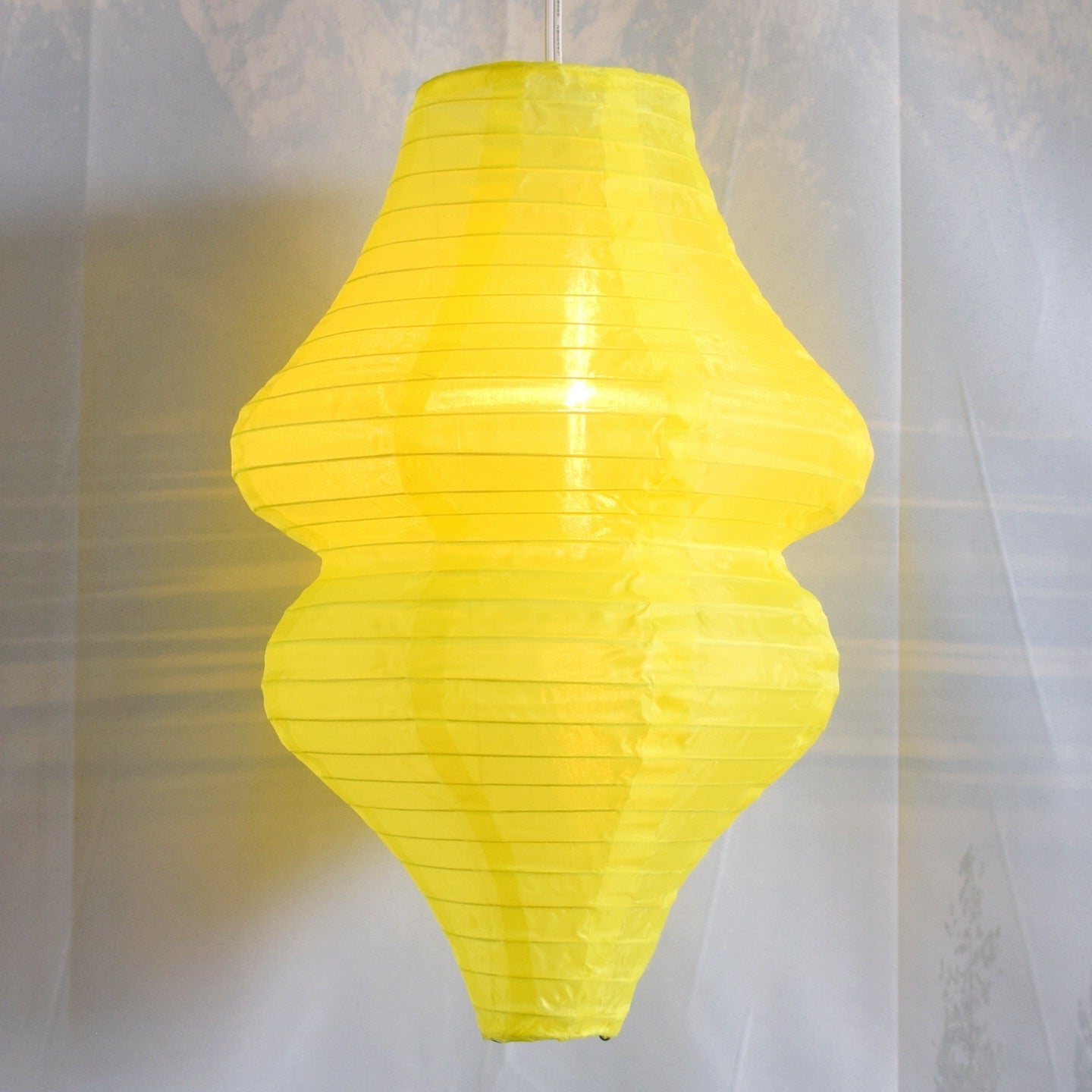 Yellow Beehive Unique Shaped Nylon Lantern, 10-inch x 14-inch