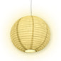 Crepe Premium Paper Lantern Pendant Light Cord Kit with G50 Yellow LED Bulb