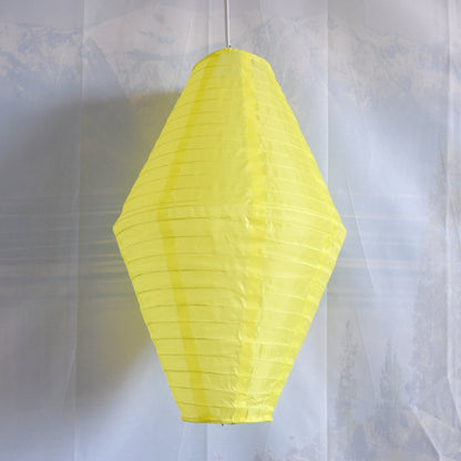 Yellow Diamond Unique Shaped Shimmering Nylon Lantern, 12-inch x 19-inch