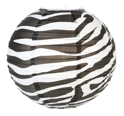 14" 4-Pack Safari Animal Print Cheetah Giraffe Tiger Zebra Paper Lanterns Party Variety Pack