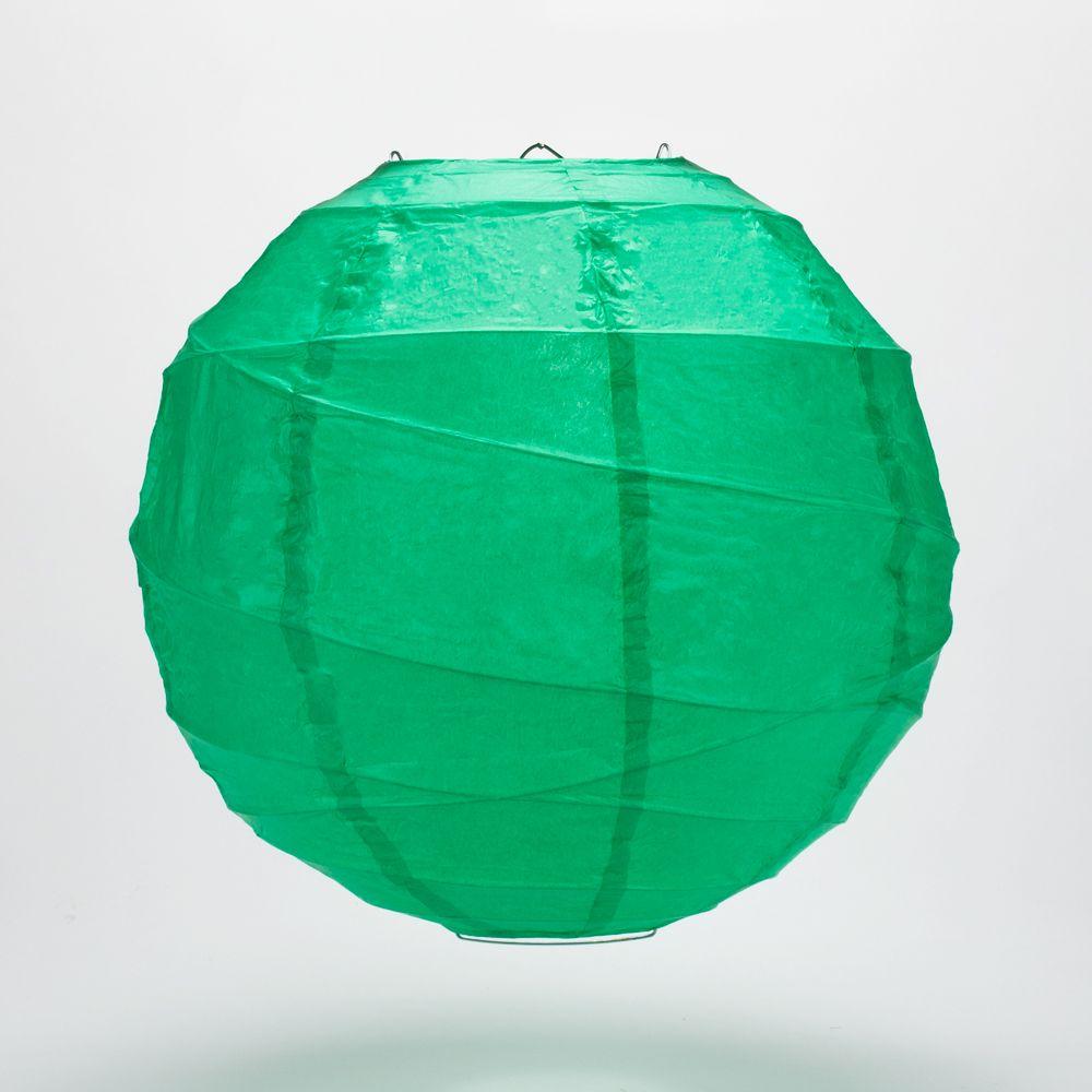 10" Arcadia Teal Round Paper Lantern, Crisscross Ribbing, Chinese Hanging Wedding & Party Decoration - AsianImportStore.com - B2B Wholesale Lighting and Decor
