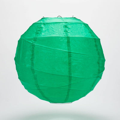 10" Arcadia Teal Round Paper Lantern, Crisscross Ribbing, Chinese Hanging Wedding & Party Decoration - AsianImportStore.com - B2B Wholesale Lighting and Decor