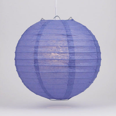4" Astra Blue / Very Periwinkle Round Paper Lantern, Even Ribbing, Hanging Decoration (10 PACK) - AsianImportStore.com - B2B Wholesale Lighting and Decor