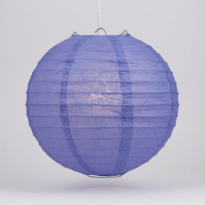4" Astra Blue / Very Periwinkle Round Paper Lantern, Even Ribbing, Hanging Decoration (10 PACK) - AsianImportStore.com - B2B Wholesale Lighting and Decor