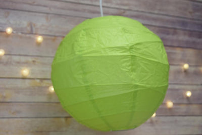 10" Grass Greenery Round Paper Lantern, Crisscross Ribbing, Chinese Hanging Wedding & Party Decoration - AsianImportStore.com - B2B Wholesale Lighting and Decor