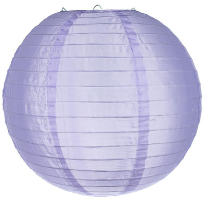 BLOWOUT (10-PACK) 12" Light Purple Shimmering Nylon Lantern, Even Ribbing, Durable, Hanging Decoration - AsianImportStore.com - B2B Wholesale Lighting & Décor since 2002.
