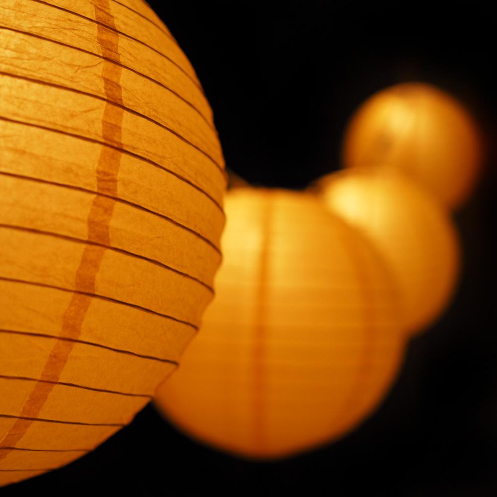 MoonBright 12" Yellow Paper Lantern String Light Set (10-PACK Combo Kit) - AsianImportStore.com - B2B Wholesale Lighting and Decor