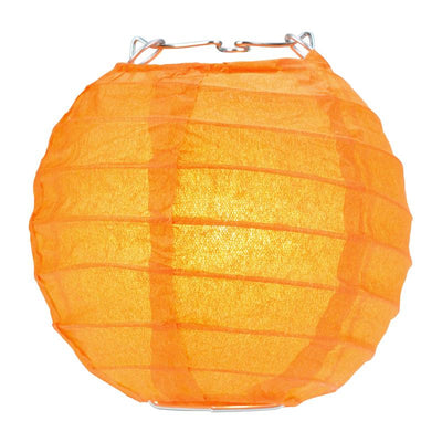 10 Socket Orange Round Paper Lantern Party String Lights (4" Lanterns, Expandable) - AsianImportStore.com - B2B Wholesale Lighting & Decor since 2002