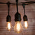 (Cord Only) 48 Suspended Socket SJTW Outdoor Commercial DIY String Light 102 FT Black Cord w/ E26 Medium Base, Weatherproof