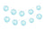 10 Socket Water Blue Round Paper Lantern Party String Lights (4" Lanterns, Expandable) - AsianImportStore.com - B2B Wholesale Lighting & Decor since 2002