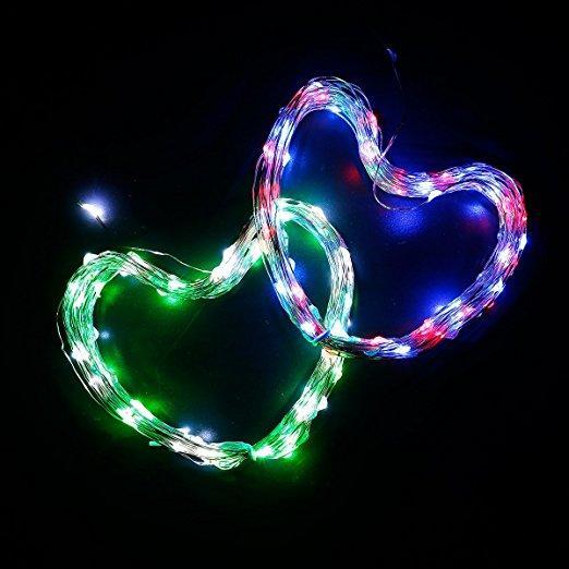(Discontinued) (24 PACK) 33 FT | 100 RGB Multi-Color Flashing LED Waterproof Micro Fairy String Lights with AC Plug-In Power