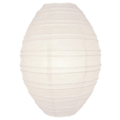 Beige / Ivory Kawaii Unique Oval Egg Shaped Paper Lantern, 10-inch x 14-inch