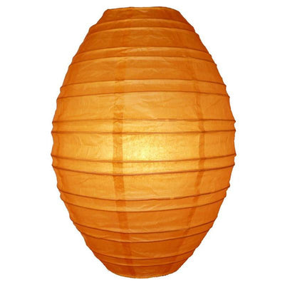 Orange Kawaii Unique Oval Egg Shaped Paper Lantern, 10-inch x 14-inch - AsianImportStore.com - B2B Wholesale Lighting & Decor since 2002