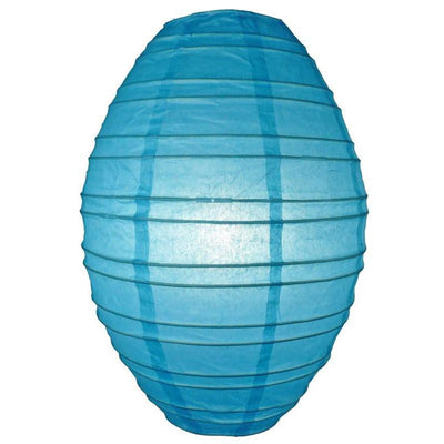 Turquoise Kawaii Unique Oval Egg Shaped Paper Lantern, 10-inch x 14-inch - AsianImportStore.com - B2B Wholesale Lighting and Decor